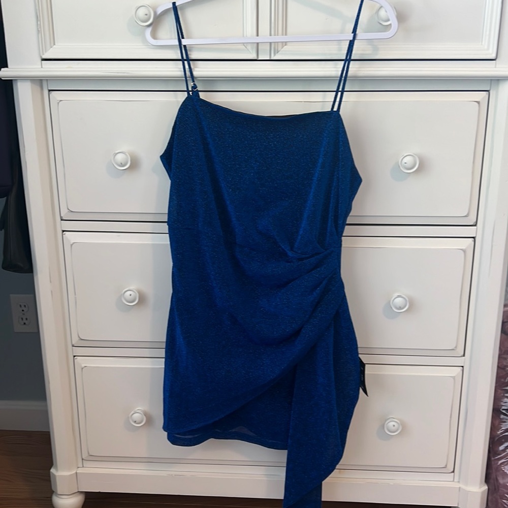Blue sparkly mini dress from lulus